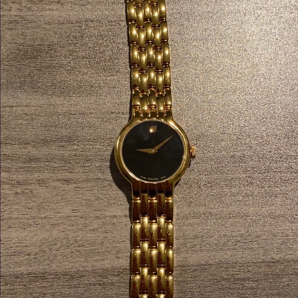 Classic Gold Colored  Movado Authentic
